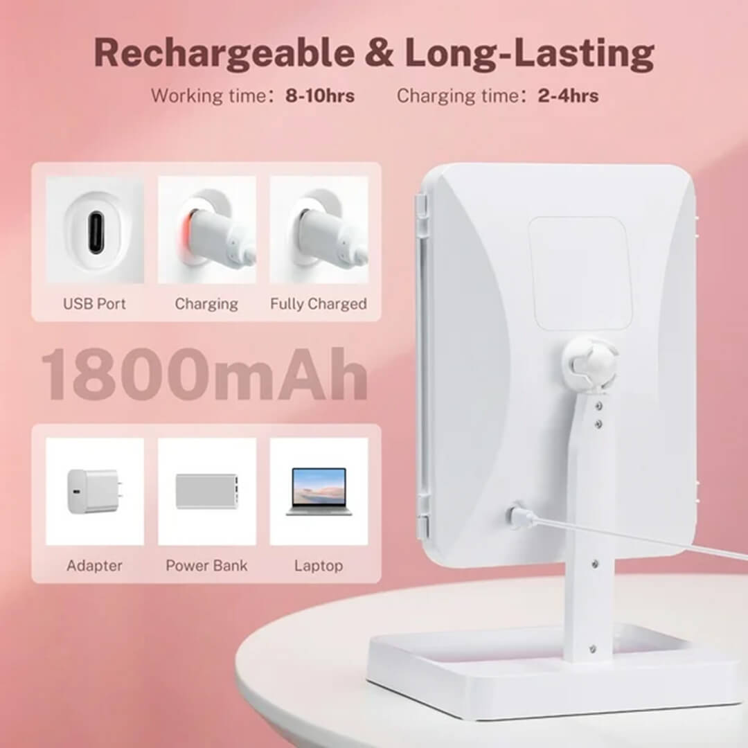 TriGlow™ Illuminated Trifold Vanity Mirror