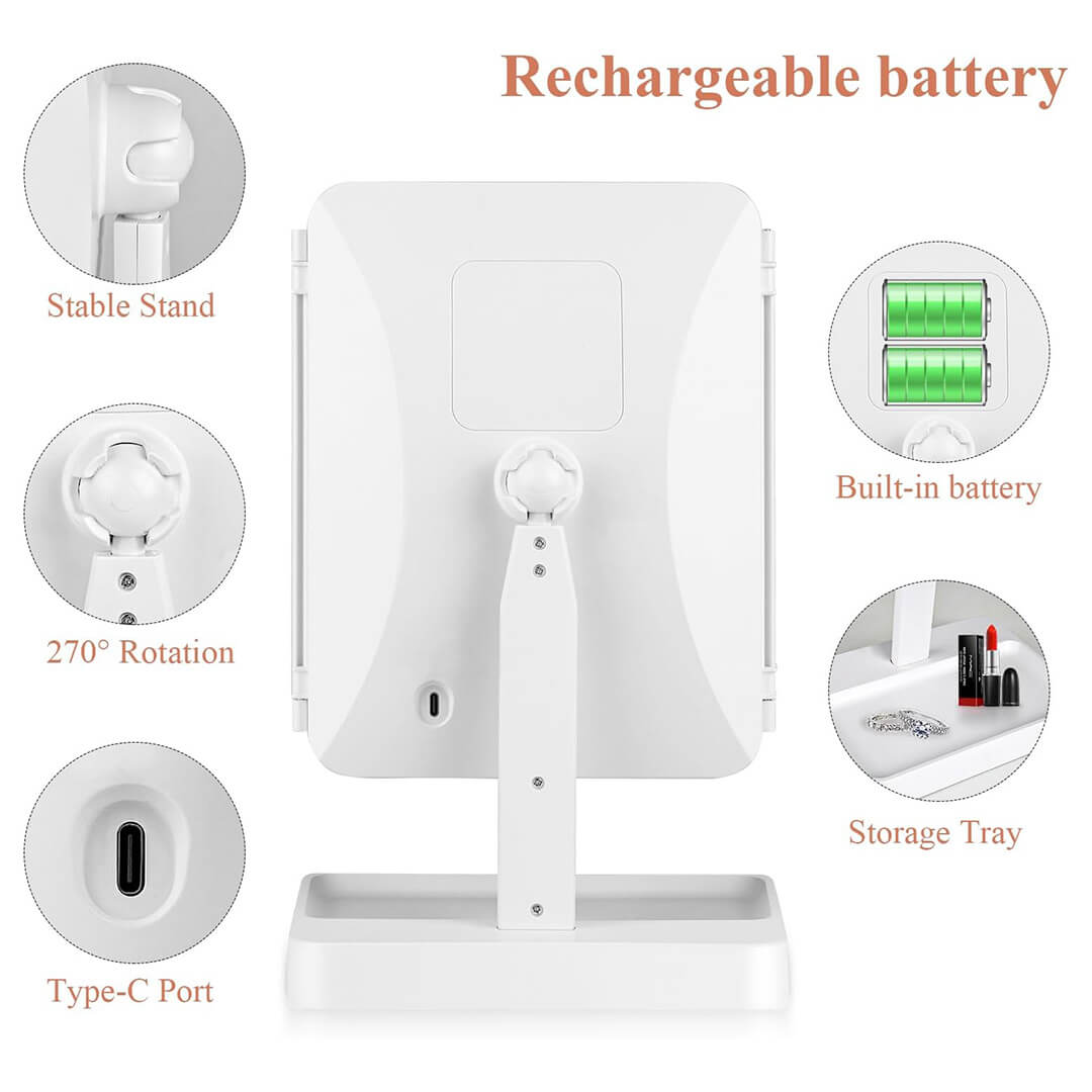 TriGlow™ Illuminated Trifold Vanity Mirror