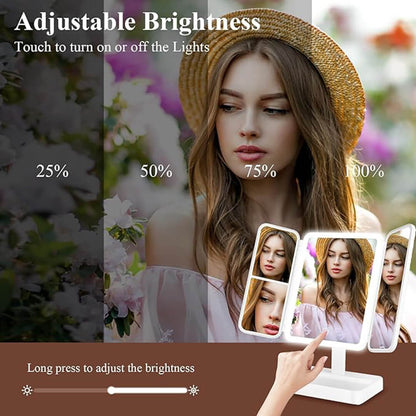 TriGlow™ Illuminated Trifold Vanity Mirror