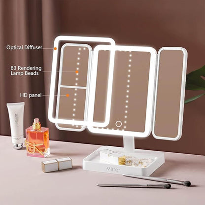 TriGlow™ Illuminated Trifold Vanity Mirror