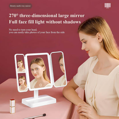 TriGlow™ Illuminated Trifold Vanity Mirror