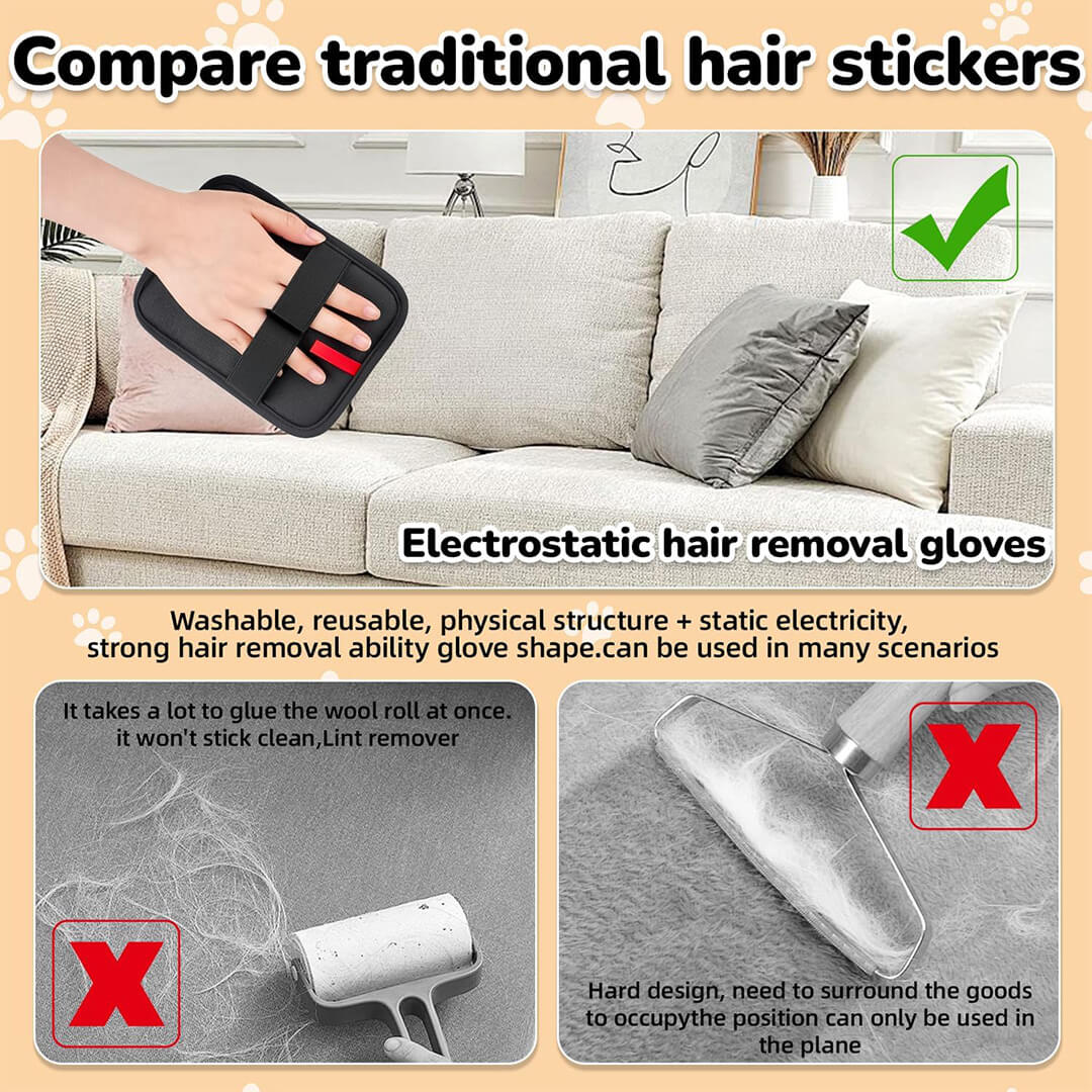 StaticGrip™ Pet Hair Remover Mitts