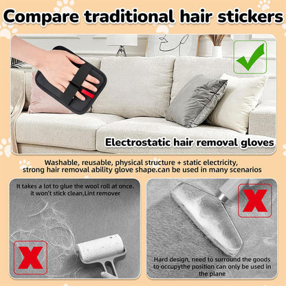 StaticGrip™ Pet Hair Remover Mitts