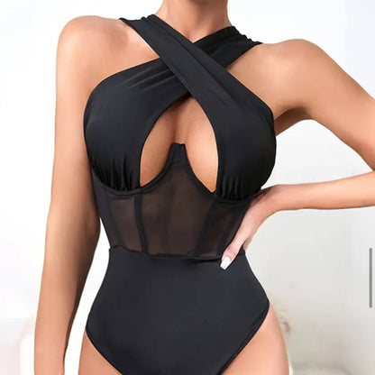 Crissique™ Mesh Corset Bodysuit