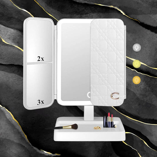 TriGlow™ Illuminated Trifold Vanity Mirror