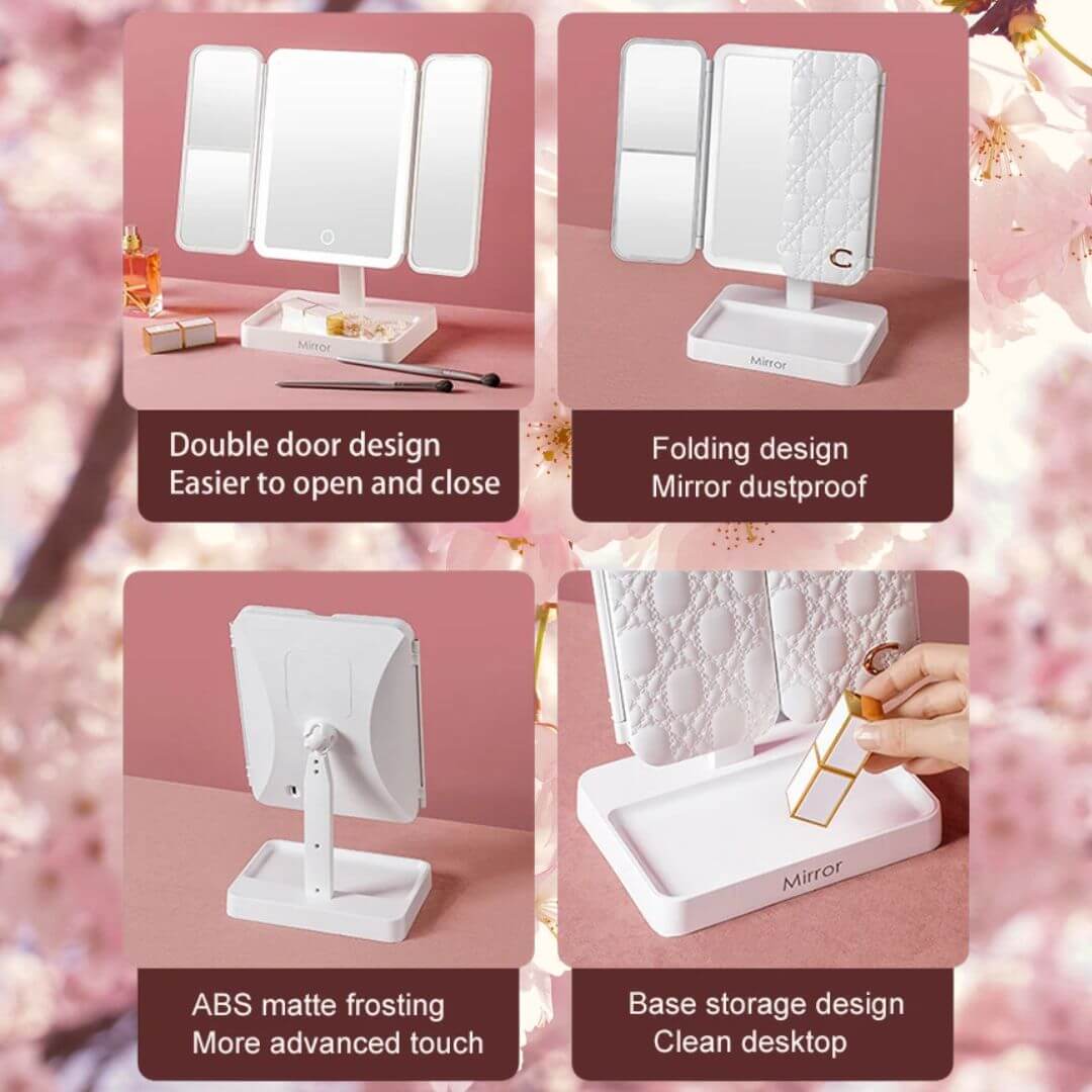 TriGlow™ Illuminated Trifold Vanity Mirror