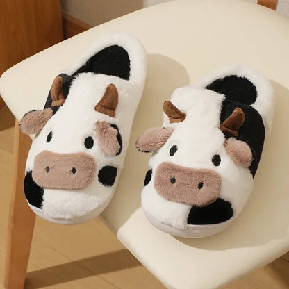 MooMallow™ Fluffy Cow Slippers