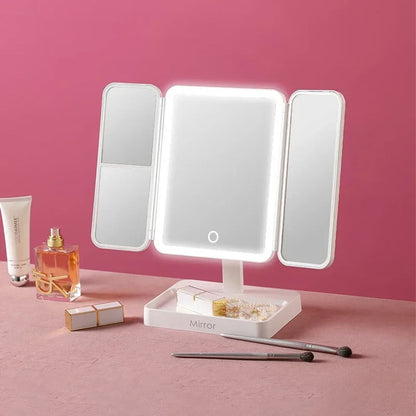 TriGlow™ Illuminated Trifold Vanity Mirror