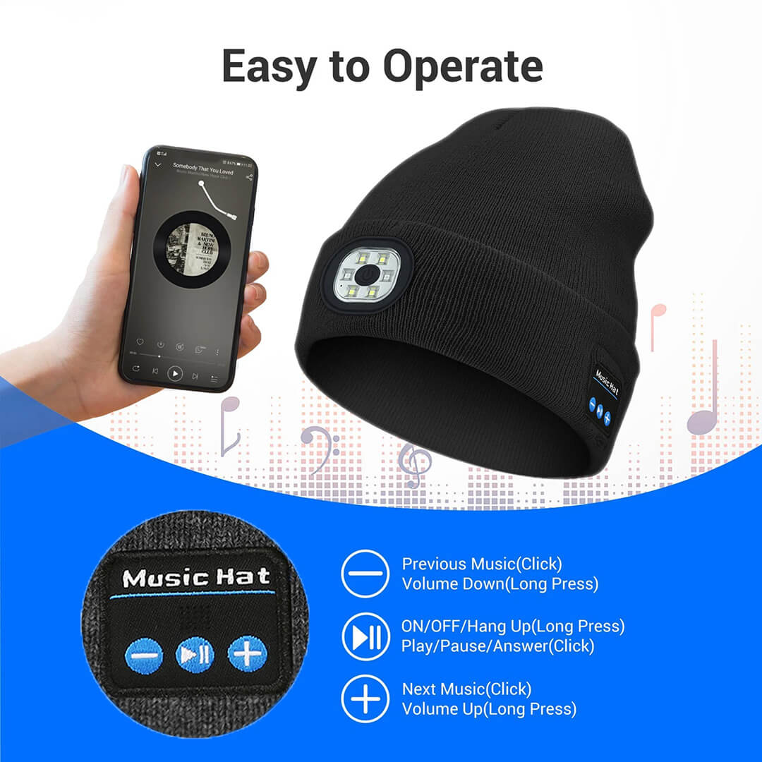 Beamie™ Bluetooth Beanie with Built-In Light